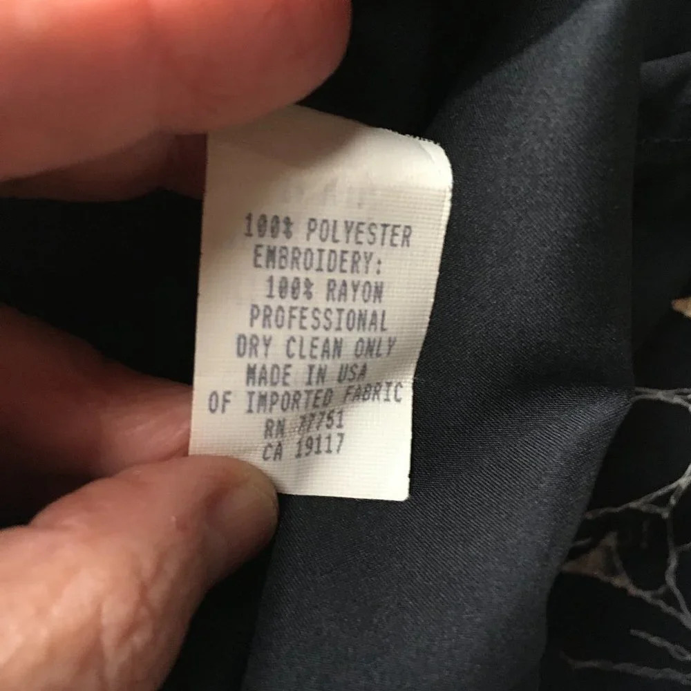 Betsey Johnson Dress, Size 10, Dark Navy/Black, Embroidered Floral Pattern‎ - Picture 10 of 10